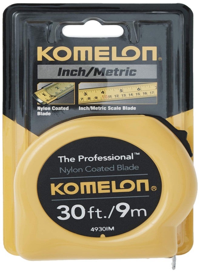 Komelon 4930IM The Professional 30-Foot Inch/Metric Scale Power Tape, Yellow - Image 4