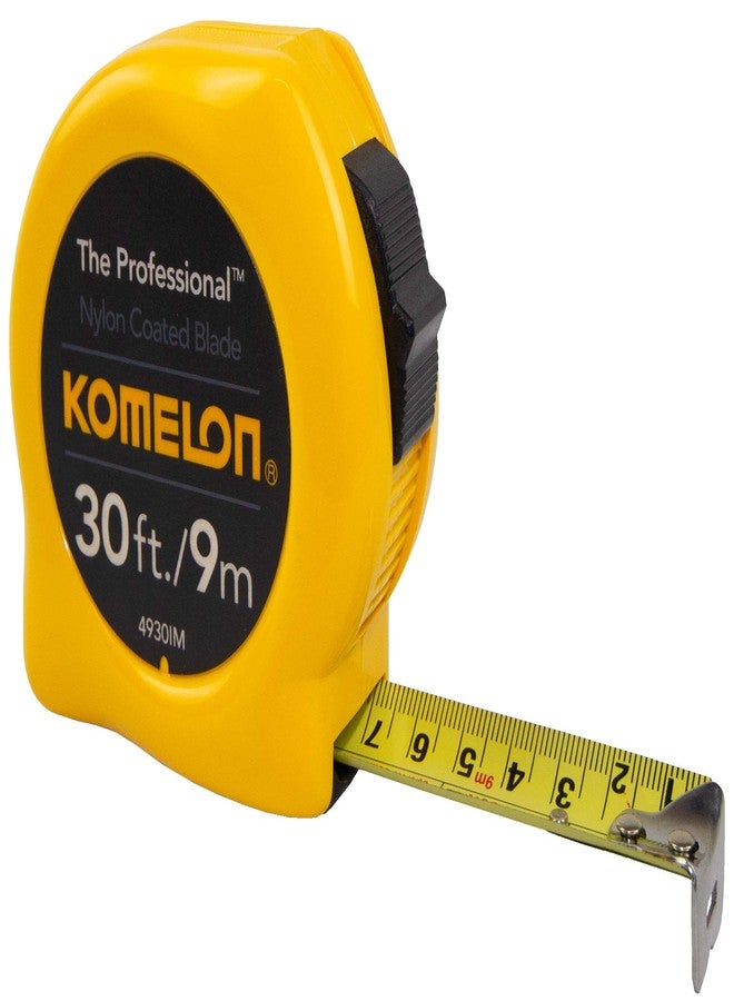 Komelon 4930IM The Professional 30-Foot Inch/Metric Scale Power Tape, Yellow - Image 1