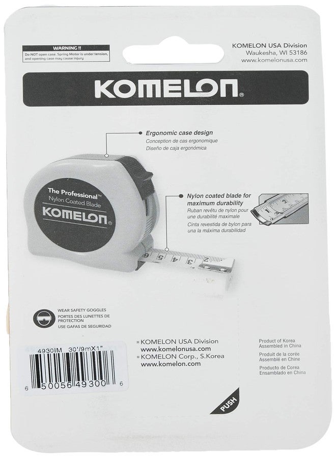 Komelon 4930IM The Professional 30-Foot Inch/Metric Scale Power Tape, Yellow - Image 5