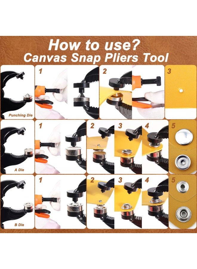 XRIHSNAVI Heavy Duty Snap Fastener Tool, Canvas Snap Kit with 405 PCS Boat Cover Snap Button Kit,5 Colors of Boat Cover Snaps, 15mm Canvas Snaps Marine Stainless for Repairing Boat Covers,Fabric,Tarps,Canvas - Image 4