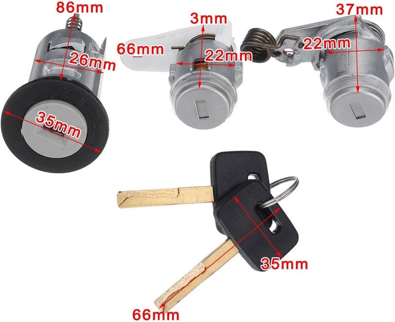 DEMULAX Ignition Switch and Door Lock Cylinder Set - Image 2