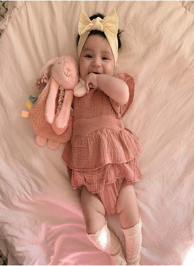 Itzy Ritzy - Itzy Ritzy - Itzy Lovey Including Teether, Textured Ribbons & Dangle Arms; Features Crinkle Sound, Sherpa Fabric and Minky Plush; Bunny - Image 1