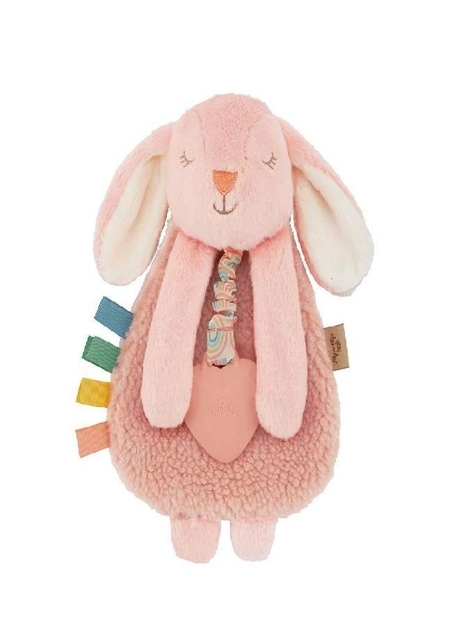 Itzy Ritzy - Itzy Ritzy - Itzy Lovey Including Teether, Textured Ribbons & Dangle Arms; Features Crinkle Sound, Sherpa Fabric and Minky Plush; Bunny - Image 1