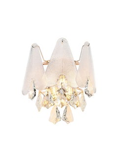 DANUBE HOME Danube Home Babylonia Crystal Wall Sconce For Living Room, Bedroom| Indoor Wall Light With 2 - E14 Socket (8W Bulb Not Included)| Metal+Crystal Frame, Clear Finish - L30xW30xH30cm (1 Year Warranty) 