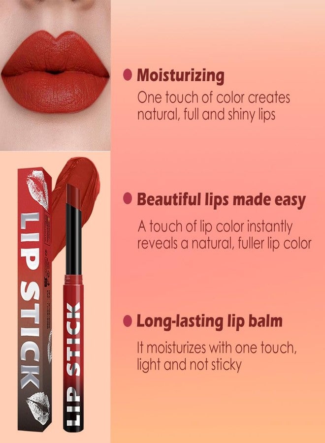QIDSTERS Matte Lipstick Crayon for Women, Rouge Red Lip Stick Pencil 24 Hour Long Lasting Waterproof, Non-Drying Hydrating Formula Lip Gloss Makeup, Vegan & Cruelty-Free, 06 - Image 4