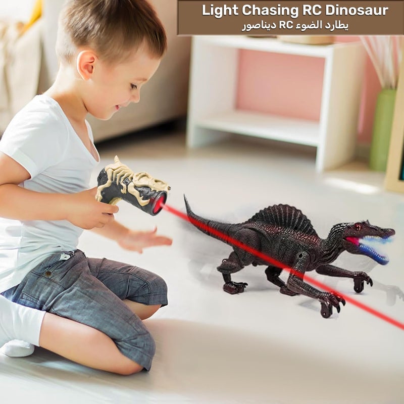 Oasisgalore Spinosaurus Dinosaur Toy For Kids, ,Jurassic World D Rex Toys Spinosaurus Hammond Collection,Educational Christmas Birthday Gift For Boys Girls Age 3+ (Red-Gray) - Image 2