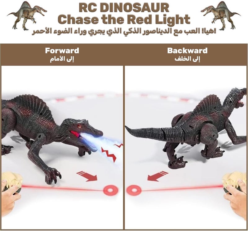 Oasisgalore Spinosaurus Dinosaur Toy For Kids, ,Jurassic World D Rex Toys Spinosaurus Hammond Collection,Educational Christmas Birthday Gift For Boys Girls Age 3+ (Red-Gray) - Image 4
