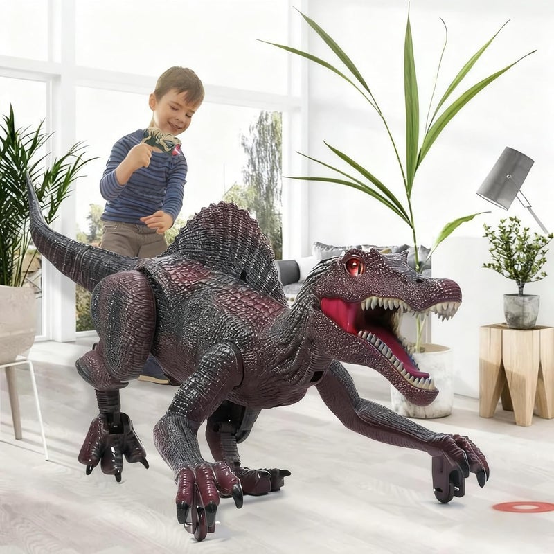 Oasisgalore Spinosaurus Dinosaur Toy For Kids, ,Jurassic World D Rex Toys Spinosaurus Hammond Collection,Educational Christmas Birthday Gift For Boys Girls Age 3+ (Red-Gray) - Image 1