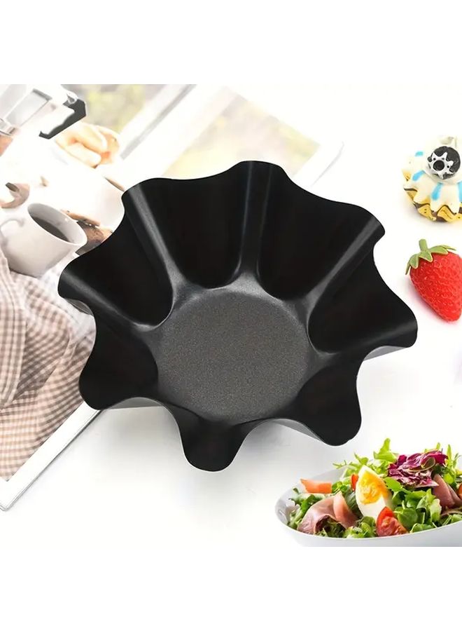 10Pcs Octagonal Carbon Steel Baking Molds For Tarts Pies And Pudding - Image 1