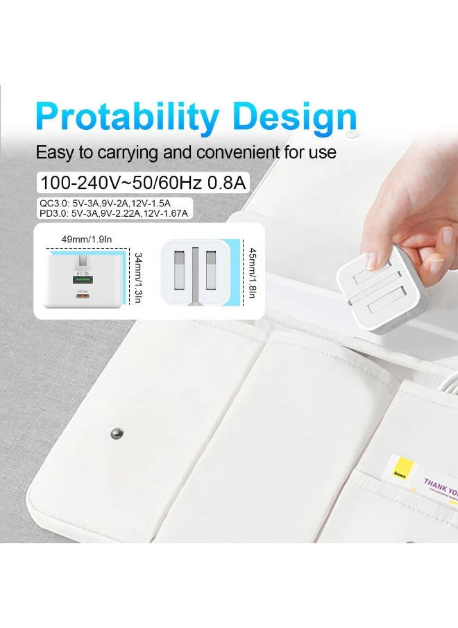 SHOPI - 20W USB C Fast Charger, Wall Plug, 2 Ports PD&QC 3.0 Fast Charger Plug Compatible for iPhone 14/14 Pro,13/13 Pro 12/12 Pro/12 Pro Max/11/XS/XR, iPad, Galaxy, Huawei etc - Image 1