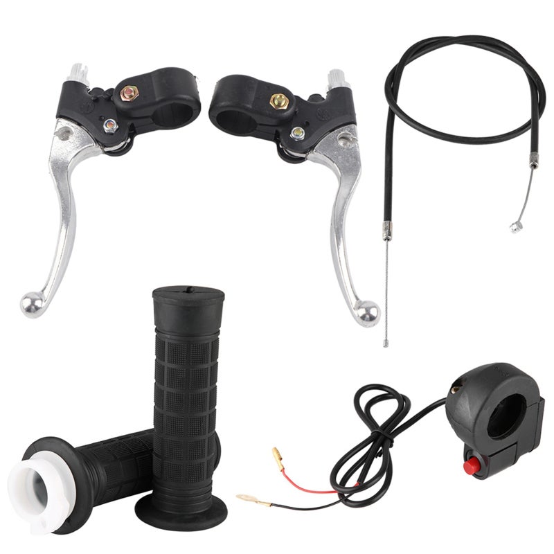 Motorcycle Handle Grips 22mm 7/8 Inch Throttle Brake Levers Kit - High Quality Aluminum ABS for Pocket Bike Mini Moto - Image 1