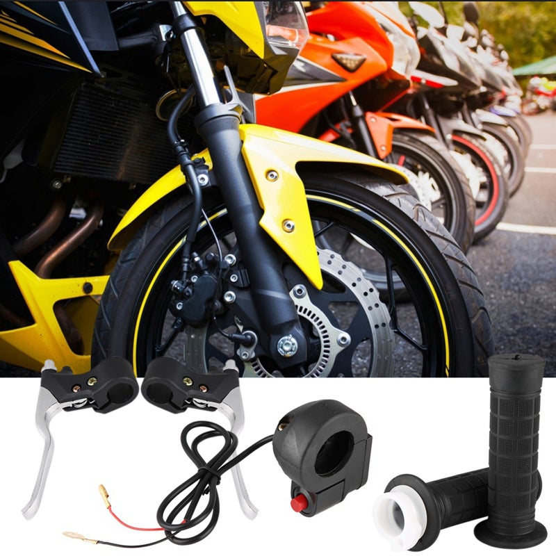 Motorcycle Handle Grips 22mm 7/8 Inch Throttle Brake Levers Kit - High Quality Aluminum ABS for Pocket Bike Mini Moto - Image 5