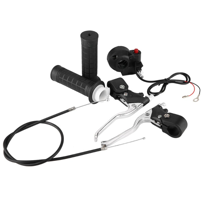 Motorcycle Handle Grips 22mm 7/8 Inch Throttle Brake Levers Kit - High Quality Aluminum ABS for Pocket Bike Mini Moto - Image 2
