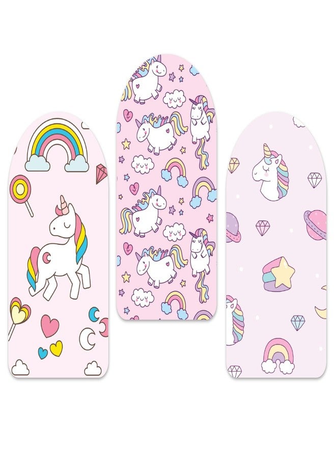 Kaameri Bazaar Pink Unicorn Wall Art Decoration for Home, Living Room, Kids Room Set of 3 Pieces - Image 1