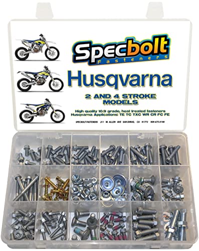 250pc Specbolt Fasteners Brand Bolt Kit Fits Husky and Related Brands This Includes 2 Strokes 50 65 85 125 250 300 550 4 Strokes 250 350 400 450 500 530 570 610  KTM