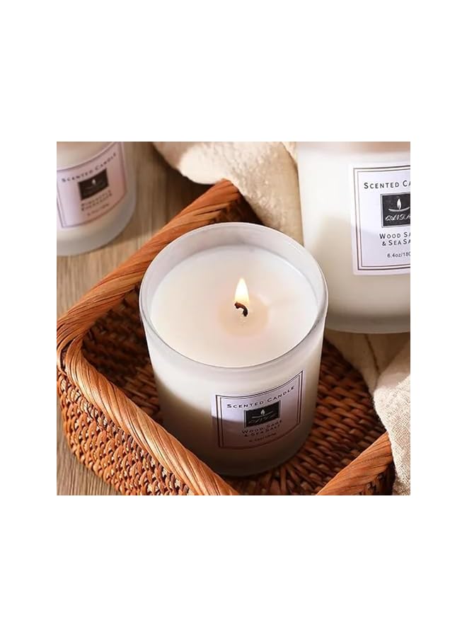 The Bros ATK_Frosted Glass Storage Jars with Bamboo Lids – Airtight Containers for Candles, Spices, or Pantry Organization (Set of 10, 200ML) - Image 4