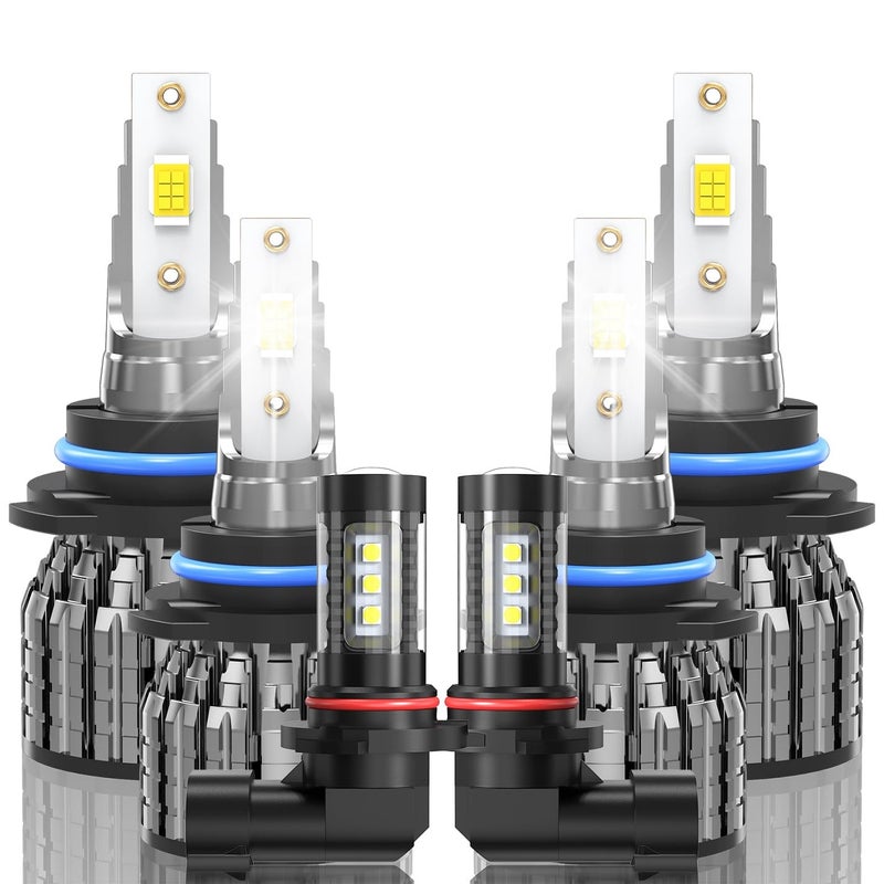 ROADLIT Lights Bulbs for 2003 2004 2005 2006 Chevy Silverado 1500 2500HD 3500,9005 High Beam 9006 Low Beam and 9145 Fog Lights Set, Plug and Play - 6 Pack - Image 1