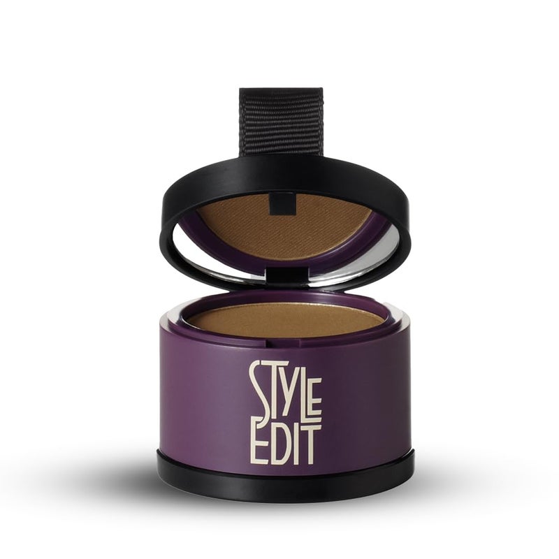 Style Edit Root Touch Up Powder for Light Brown Hair Cover Up Hair Color for Grays and Roots Coverage Mineral Infused Binding Hairline Powder