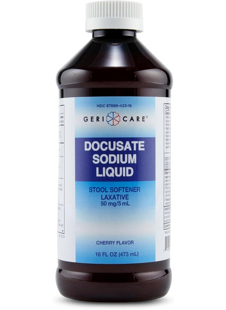 GeriCare GeriCare Docusate Sodium Liquid 50 mg, Stool Softener Laxative, 16 Fl Oz (Pack of 2) 