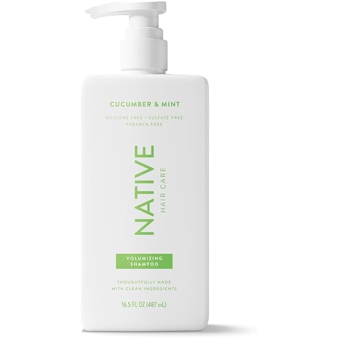 Native Volumizing Shampoo Cucumber and Mint 16.5 fl oz with Travolle Dispenser Pump