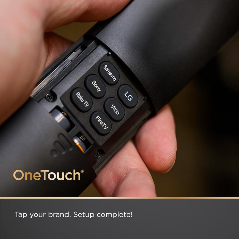 الترا برو جهاز تحكم عن بعد عالمي من OneTouch لتلفزيونات سامسونج، جهاز تحكم عن بعد عالمي لتلفزيونات LG الذكية، بديل لجهاز تحكم Roku، تلفزيونات Vizio، تلفزيونات سوني، مضاء من الخلف، لون أسود، رقم المنتج: 83758 - Image 5