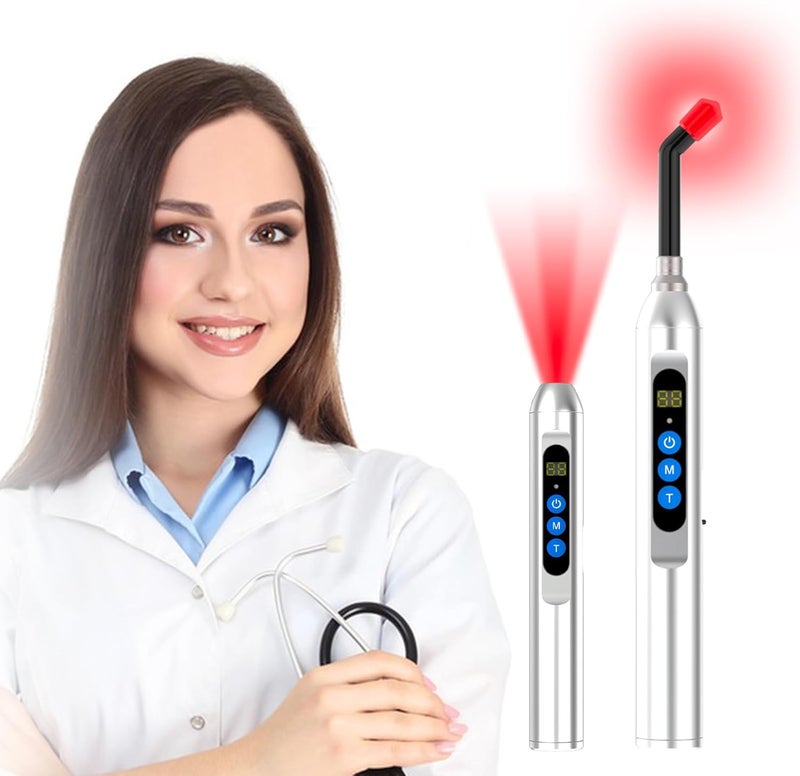 MCJ Cold Sore Light Therapy Device Canker Sore Treatment Fever Blister  Mouth Ulcer Relief with Silver Tip FaceNose - Image 1