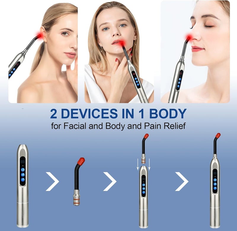 MCJ Cold Sore Light Therapy Device Canker Sore Treatment Fever Blister  Mouth Ulcer Relief with Silver Tip FaceNose - Image 3