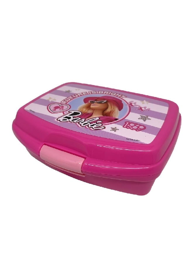 First Kid HQ Barbie Rectangular Lunch Box for Kids Pink 6 x 14 x 17 cm 112-30-022 - Image 1