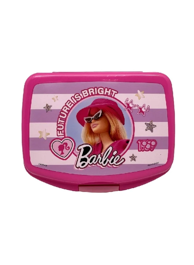 First Kid HQ Barbie Rectangular Lunch Box for Kids Pink 6 x 14 x 17 cm 112-30-022