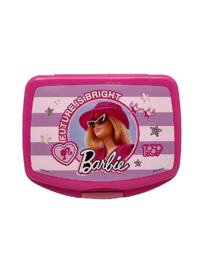 First Kid HQ Barbie Rectangular Lunch Box for Kids Pink 6 x 14 x 17 cm 112-30-022 - Image 2