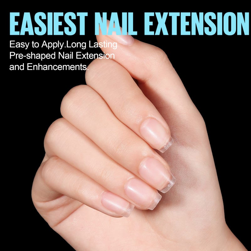 TOMICCA Extra Short Coffin Nail Tips, 450Pcs Full Cover Gel Nail Tips for Extension Manicure, 15 Sizes Acrylic Pre-shaped Double-sided Matte Fake Nails with Box - Image 2