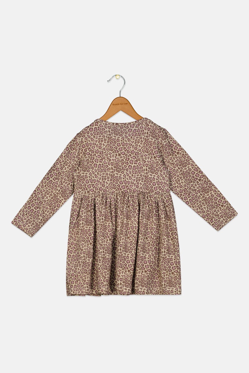 NAME IT Toddlers Girl Animal Print Long Sleeves Dress, Multicolor - Image 2