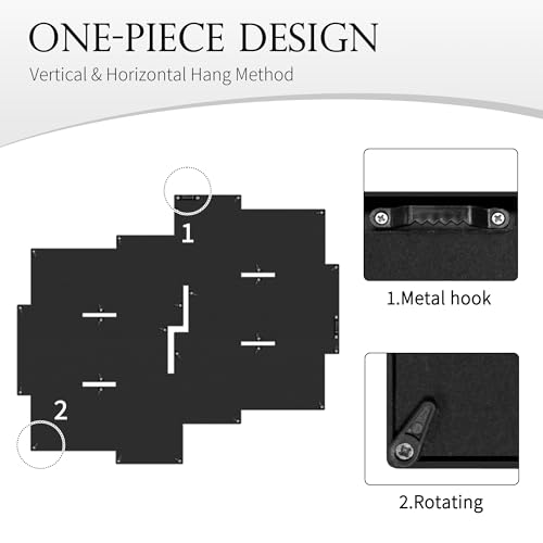 J.M.Deco Picture Frames Collage 12-Opening Reunion Friends Family Memory Photo Frames for Wall Decor Photo Frame Selfie Gallery Puzzle Collage Wall Hanging for 4x6 Photo, Brown - Image 4