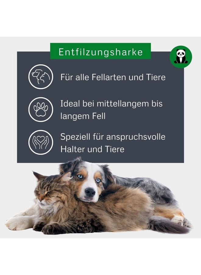 ألكوت مشط إزالة التشابك من الخيزران مع شفرات مسننة من الفولاذ المقاوم للصدأ للحيوانات الأليفة، كبير - Image 2