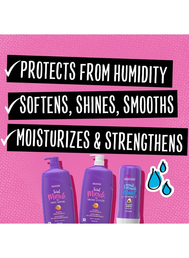 Aussie Ussie Total Miracle Shampoo Conditioner And 3 Minute Miracle Deep Conditioner Hair Treatment Bundle Infused With Apricot And Australian Macadamia Oil Paraben Free - Image 4