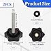 Hariendny 2 Pack Adjustment Knobs Rollators Walker Accessories Adjustable Height Arm Track Bolt Set Walker Handle Grips Screw with Knob M6 T Track Bolts - Image 4