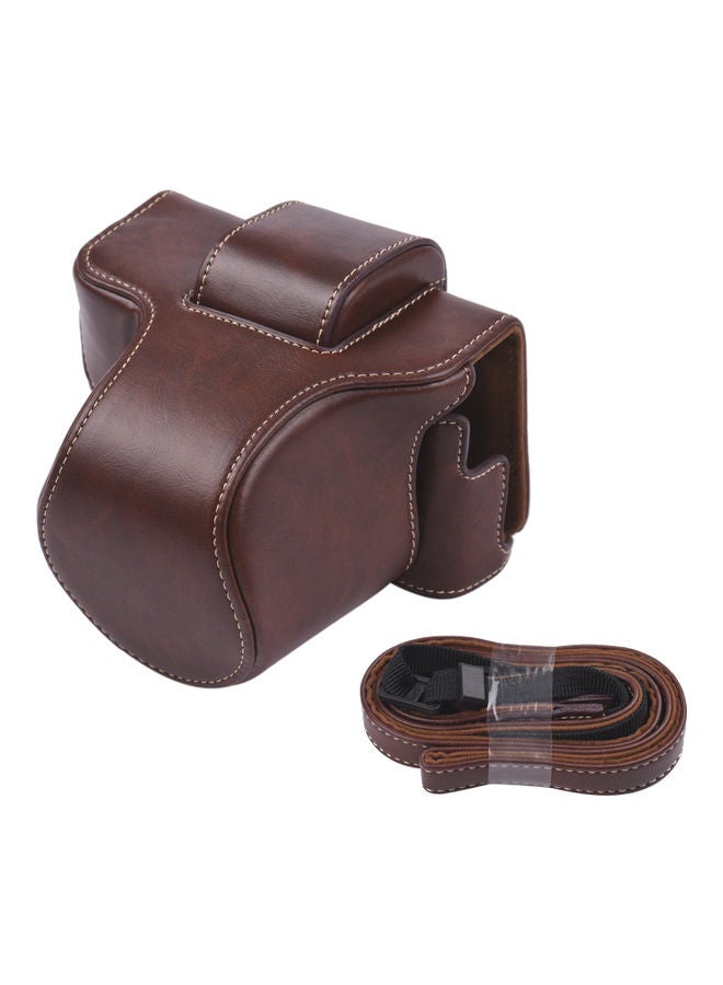 NIBEMINENT Vintage Camera Case With Shoulder Strap Brown  - Image 5