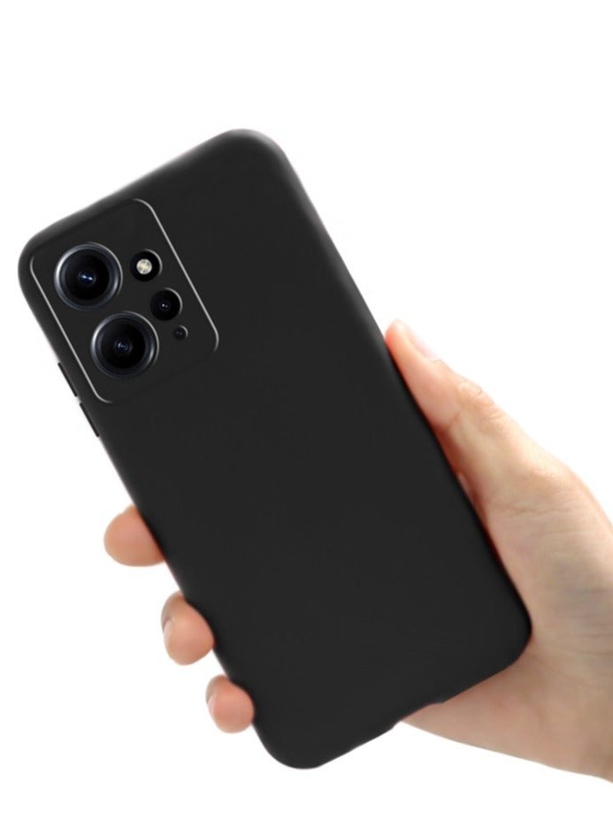 ساراونت Redmi Note 12 4G - غطاء حماية من السيليكون غير اللامع مكون من قطعتين - رفيع، ملون، قبضة جيدة (أسود، أزرق) - Image 3