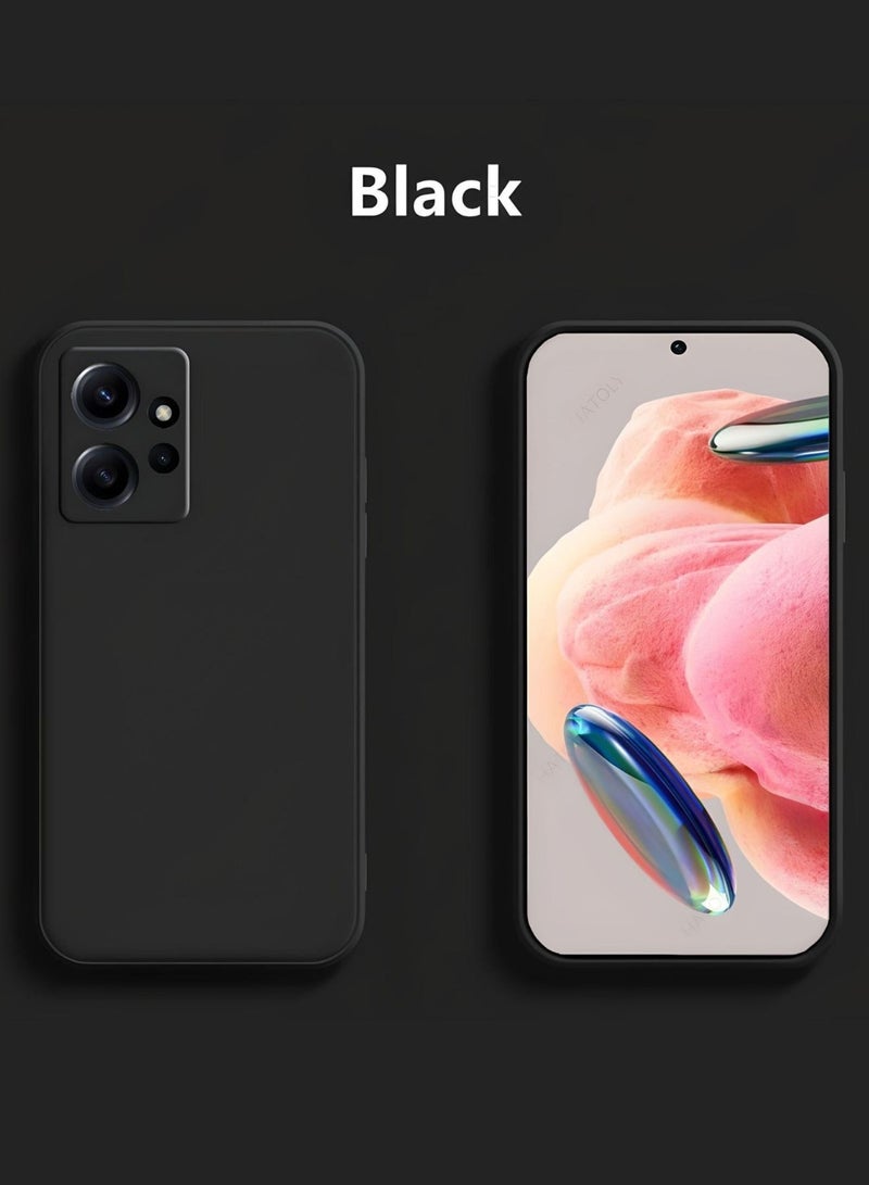 ساراونت Redmi Note 12 4G - غطاء حماية من السيليكون غير اللامع مكون من قطعتين - رفيع، ملون، قبضة جيدة (أسود، أزرق) - Image 5