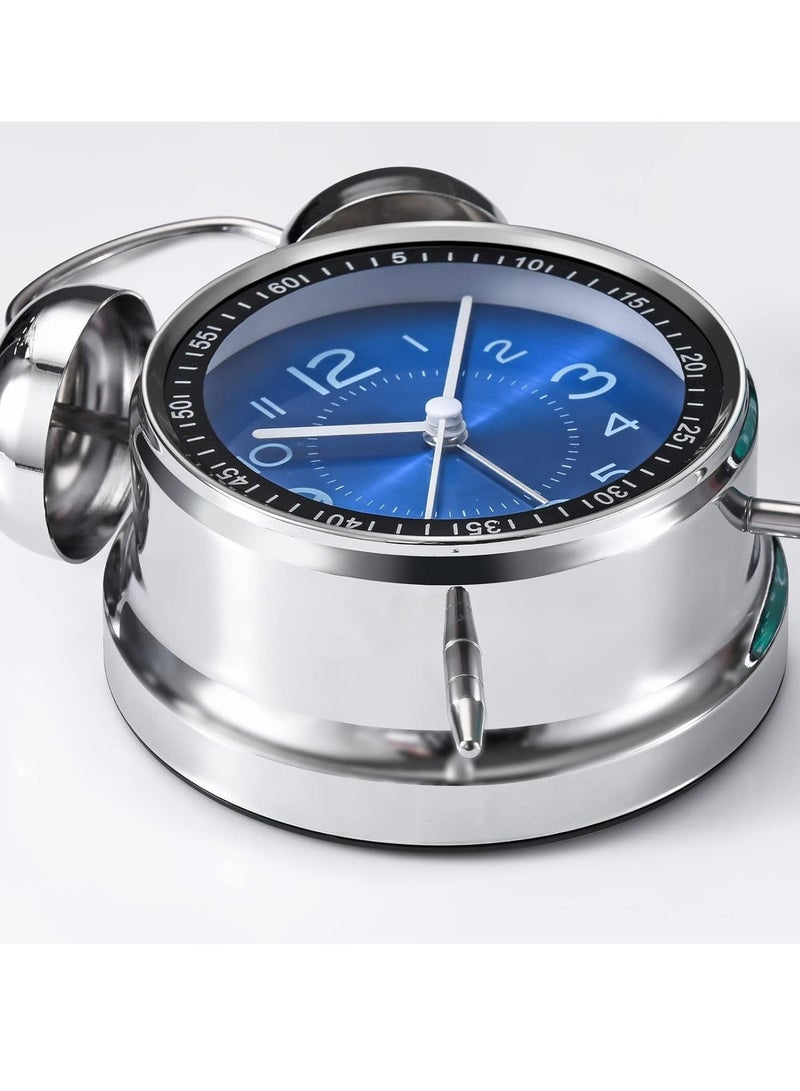 ساعة منبه عالية للبالغين الذين ينامون كثيرًا، كوارتز صامت غير موقوت مقاس 4 بوصات مع إضاءة خلفية، منبه مزدوج الجرس للأطفال لغرف النوم بجانب السرير - Image 3