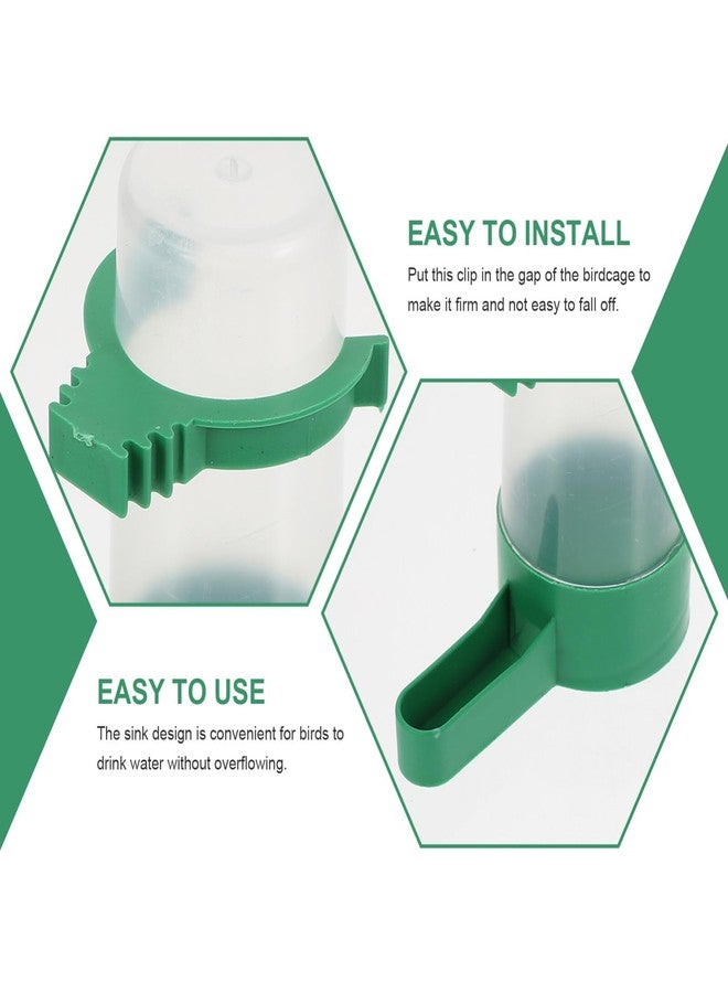 Alasum Automatic Bird Water Dispenser 10Pcs Parakeet Water Bottle Clip with 12 Inch Outlet No Spill Waterer for Cage Feeding - Image 2