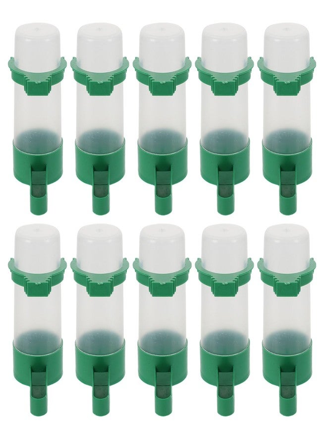 Alasum Automatic Bird Water Dispenser 10Pcs Parakeet Water Bottle Clip with 12 Inch Outlet No Spill Waterer for Cage Feeding - Image 1