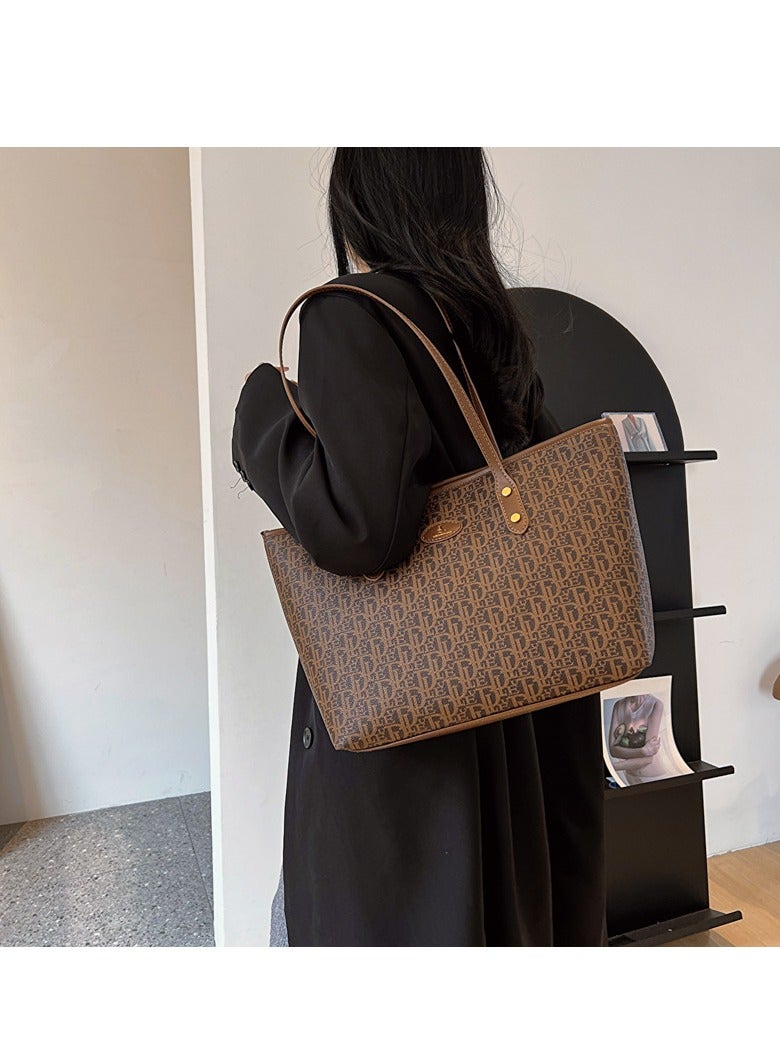 Women's shoulder tote bag handbag large capacity messenger bag fashion travel shoulder bag suitable for female college students 
