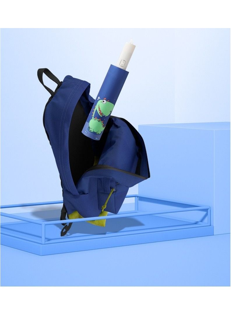 DUNISO Kids Dinosaur Print Folding Umbrella Automatic Open Cartoon Travel Umbrella Waterproof and UV-Resistant Compact Windproof Umbrella for Girls and Boy - Image 4