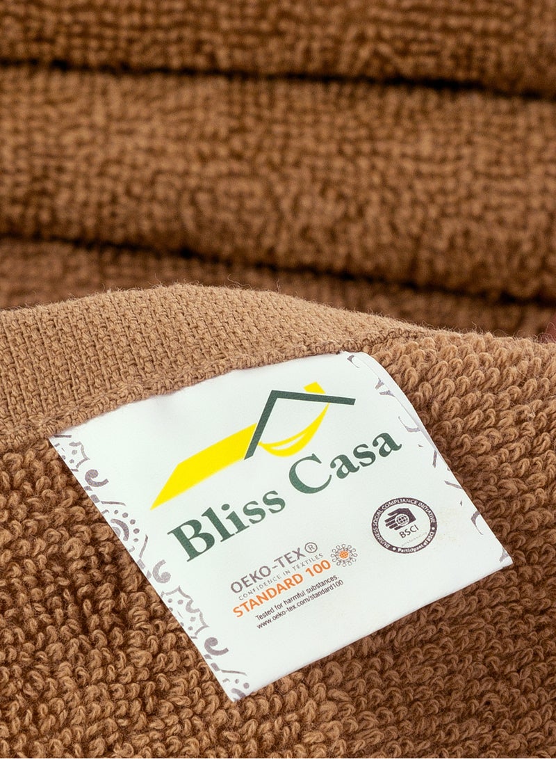 Bliss Casa 100% Combed Cotton Washcloths (12 Pack, 30 x 30 CM) - 500 GSM Washcloth, Face towel Set Highly Absorbent Quick Dry and Soft Towels - Image 3