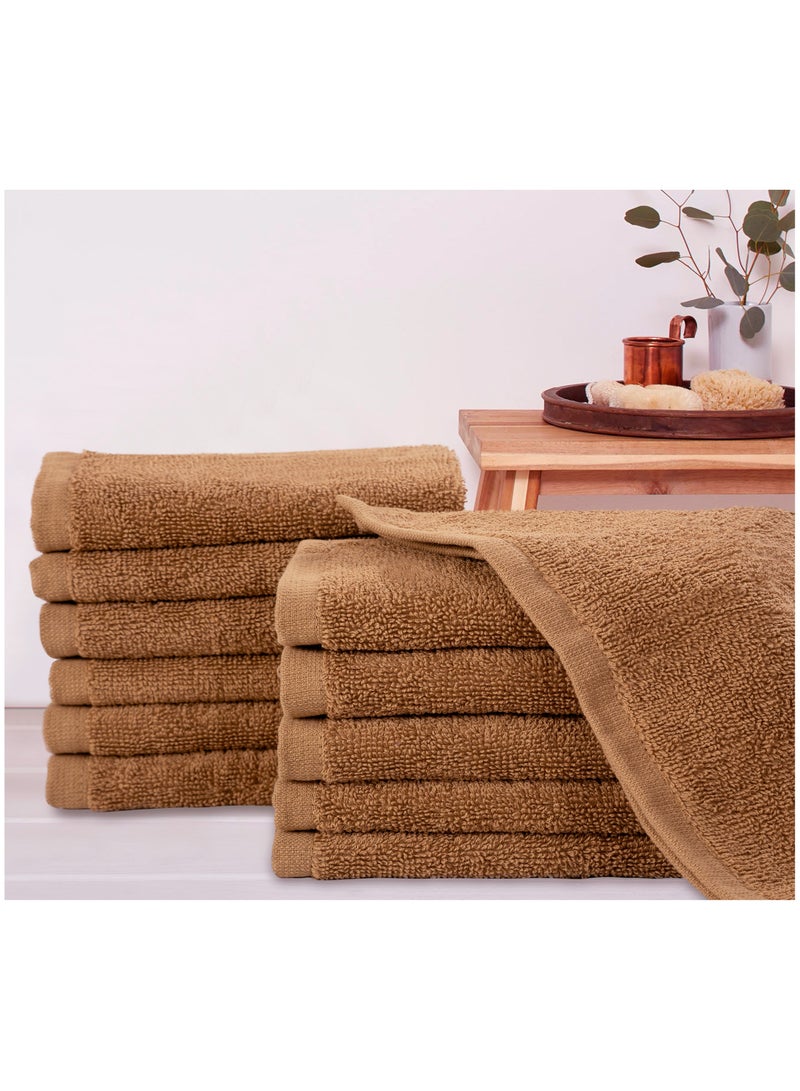 Bliss Casa 100% Combed Cotton Washcloths (12 Pack, 30 x 30 CM) - 500 GSM Washcloth, Face towel Set Highly Absorbent Quick Dry and Soft Towels - Image 4