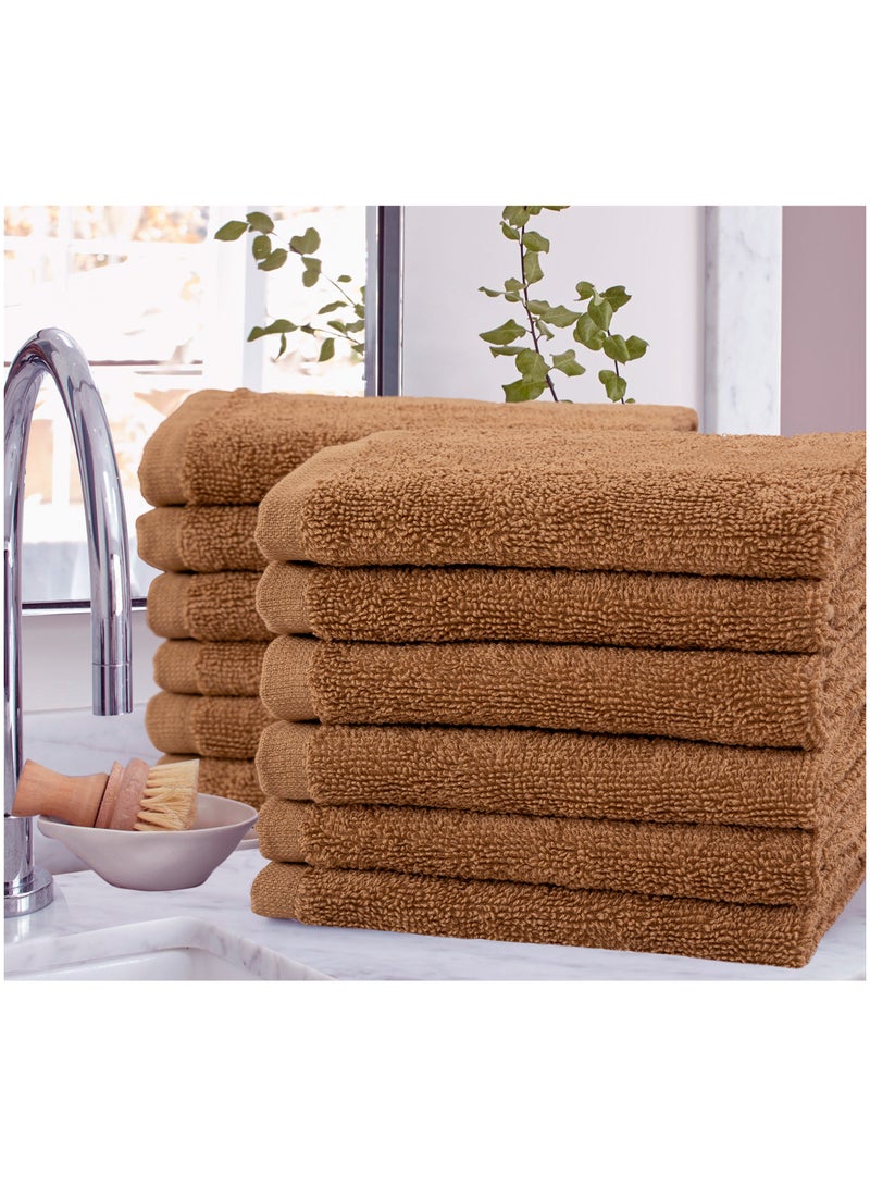 Bliss Casa 100% Combed Cotton Washcloths (12 Pack, 30 x 30 CM) - 500 GSM Washcloth, Face towel Set Highly Absorbent Quick Dry and Soft Towels - Image 5