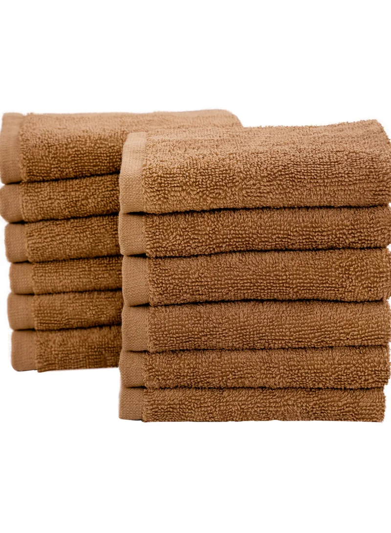 Bliss Casa Bliss Casa 100% Combed Cotton Washcloths (12 Pack, 30 x 30 CM) - 500 GSM Washcloth, Face towel Set Highly Absorbent Quick Dry and Soft Towels
