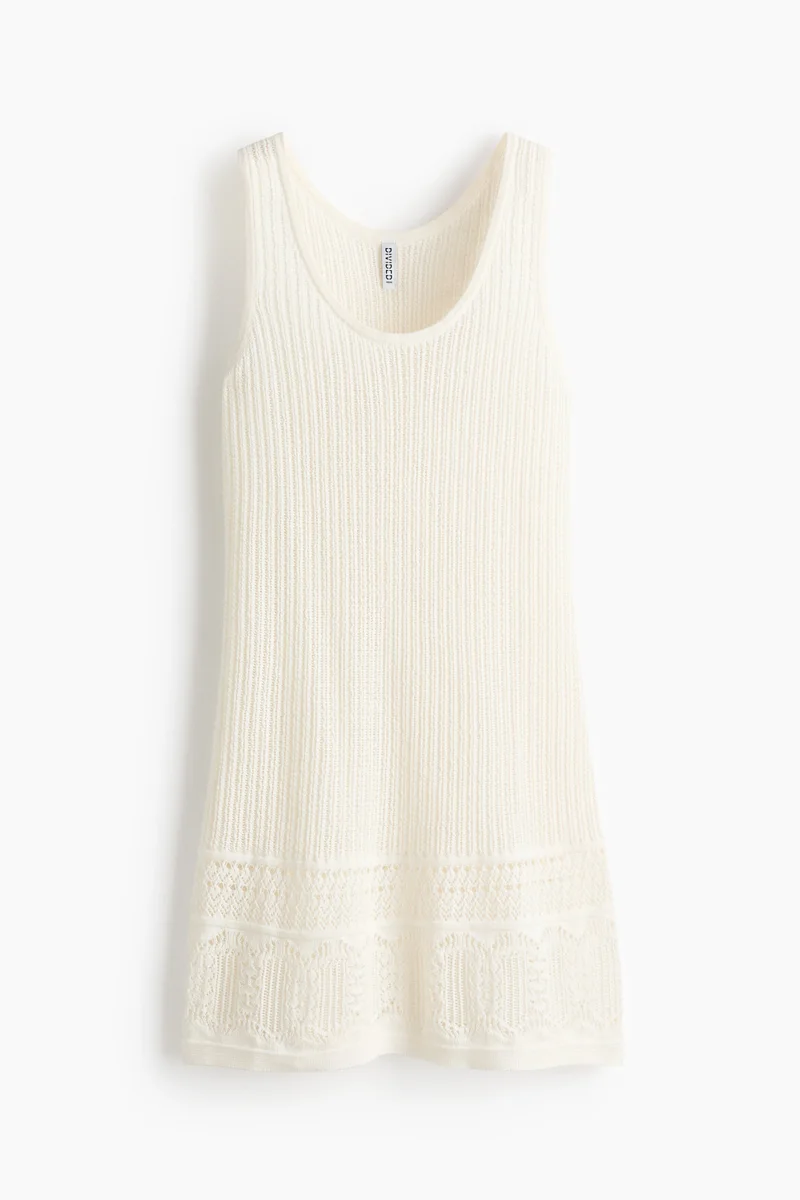Pointelle-detail dress
