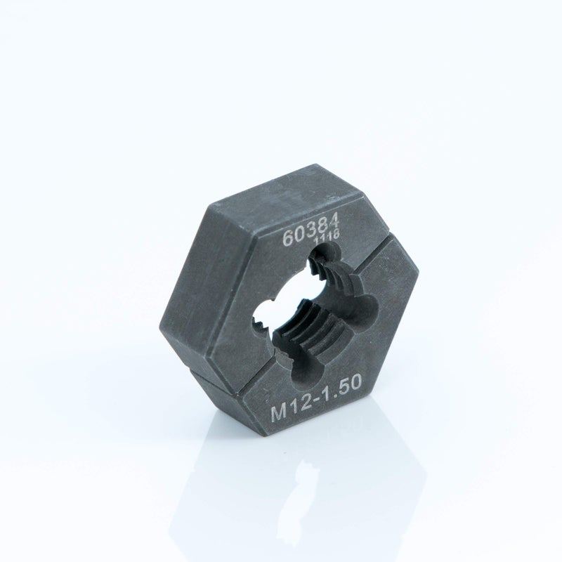 Steelman M12-1.50 Metric Split Die Thread Chaser, Indexing Pins, Steel, Repairs Threads on Wheel Studs and Bolts - Image 4